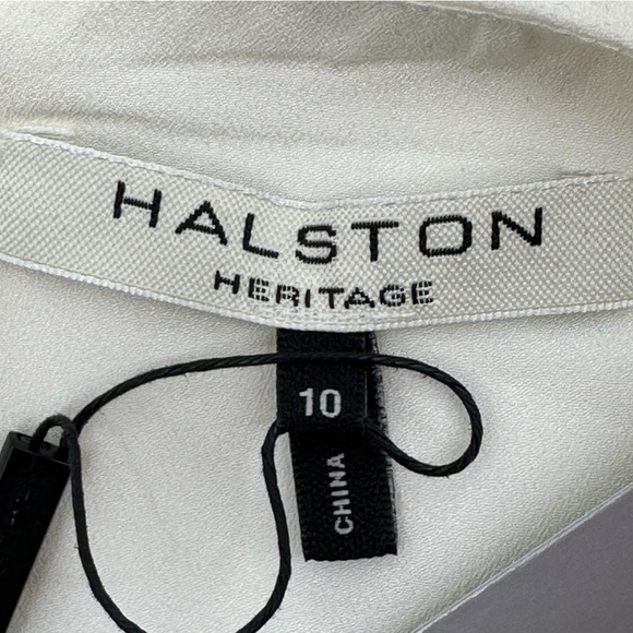 NEW Halston Heritage Evening Cream Sleeveless Gown Side & Back Cutouts Size 10 - Picture 5 of 11